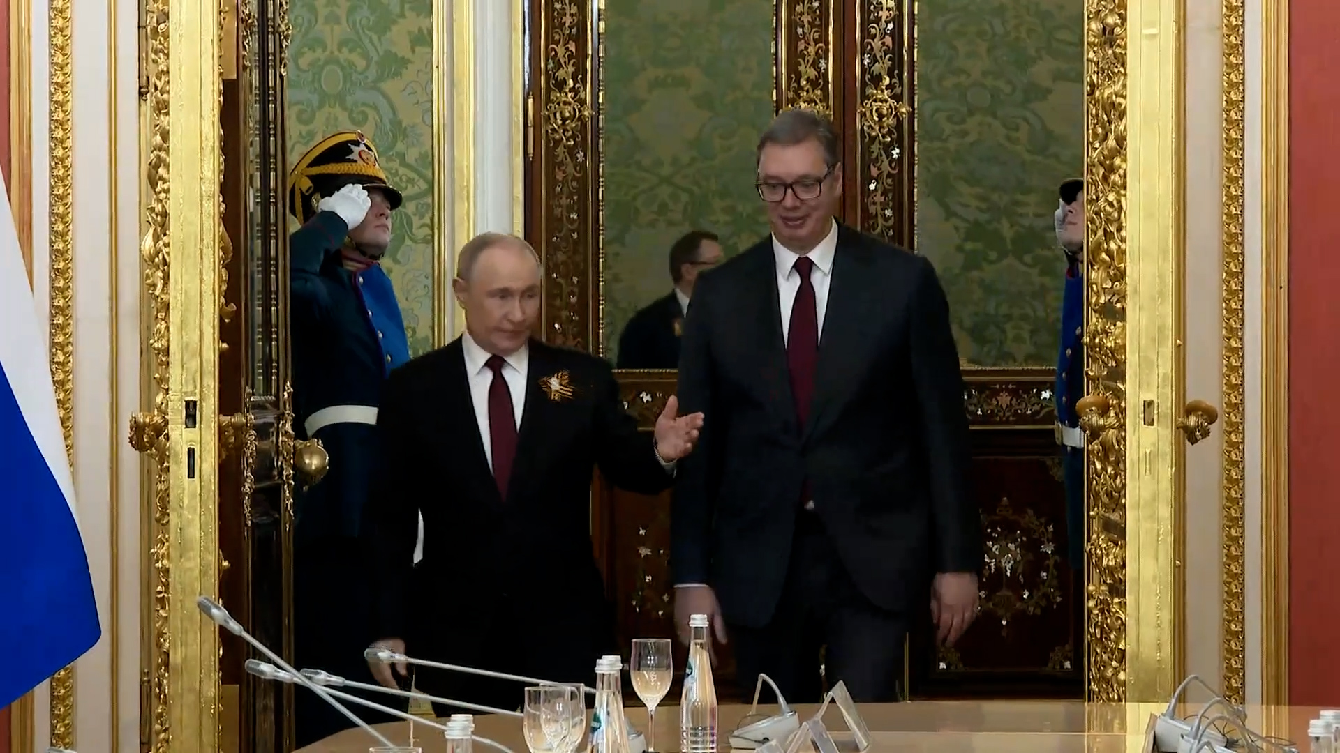 Rusija, Moskva,  predsednik Srbije Aleksandar Vucic sastaje se sa predsednikom Rusije Vladimirom Putinom, pokrivanje